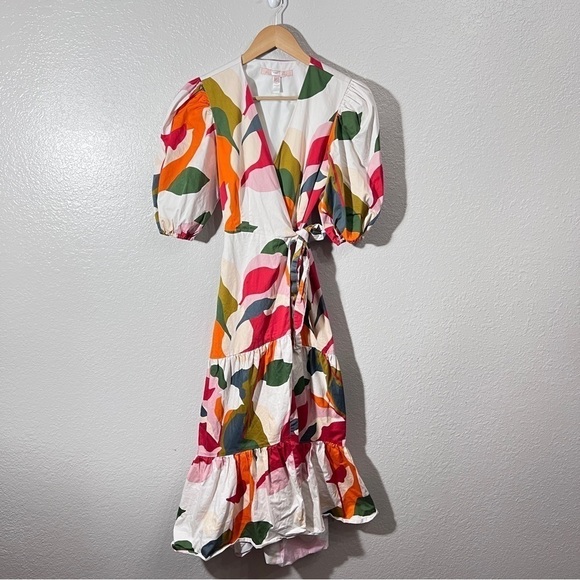 Anthropologie HUTCH wrap dress white floral dress size XS - Picture 6 of 14